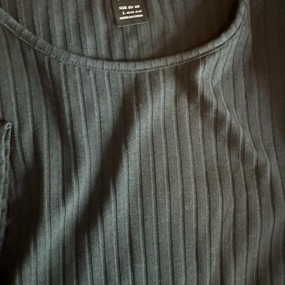 Black Ribbed Travel Maxi Dress (Size L) - Picture 3 of 5